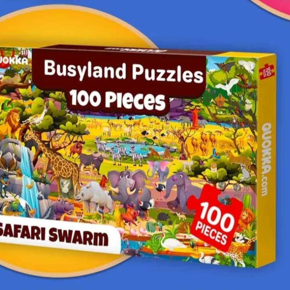 Busyland Puzzles Set Safari Swam 100pcs QUOKKA BRAND-NEW w/tag ⭐️SHIPS FREE⭐️
